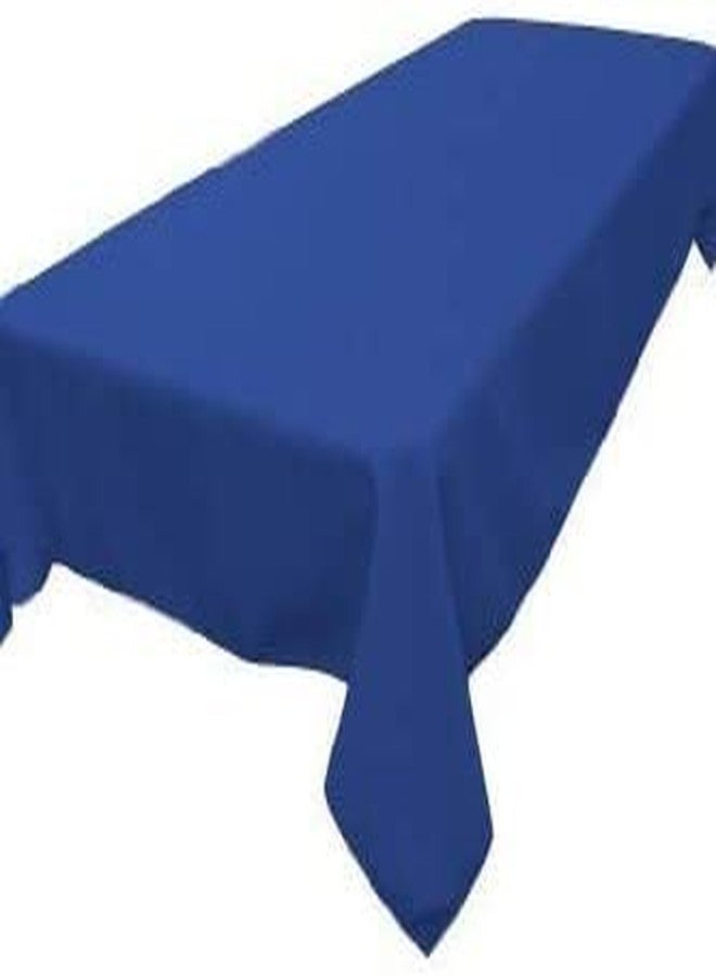 LA Linen Polyester Poplin Washable Rectangular Tablecloth, Stain and Wrinkle Resistant Table Cover 60x102, Fabric Table Cloth for Dinning, Kitchen, Party, Holiday 60 by 102-Inch, Royal Blue - Image 2