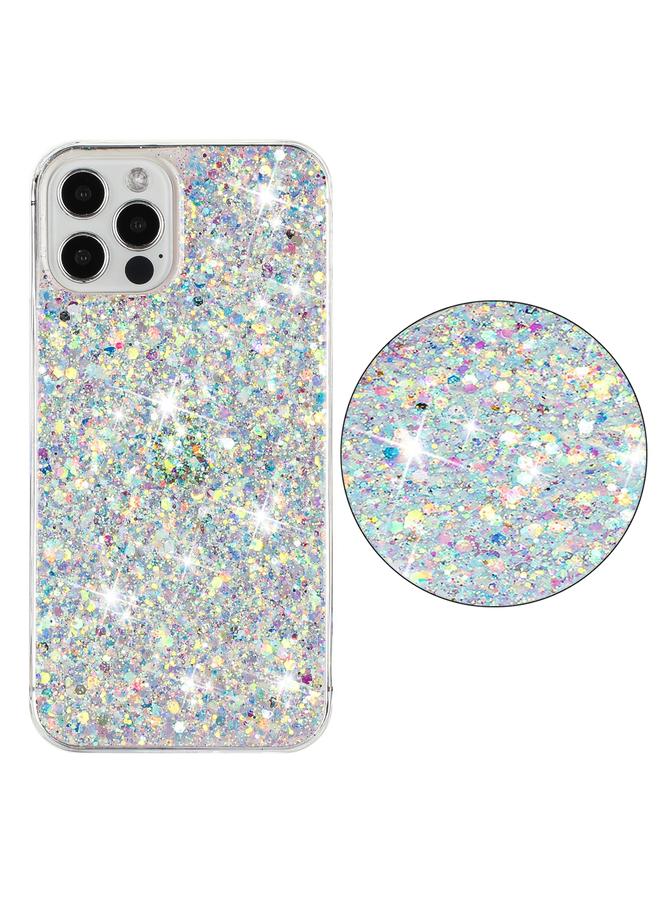Zaboon Case For iPhone 12 Pro Transparent Frame Glitter Powder TPU Phone Case - Image 2
