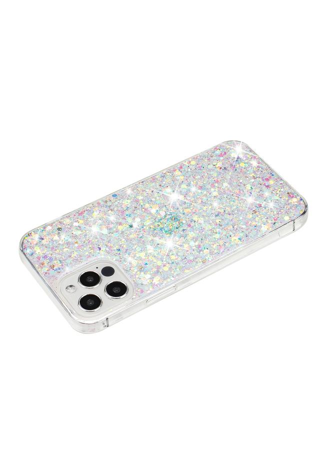 Zaboon Case For iPhone 12 Pro Transparent Frame Glitter Powder TPU Phone Case - Image 3
