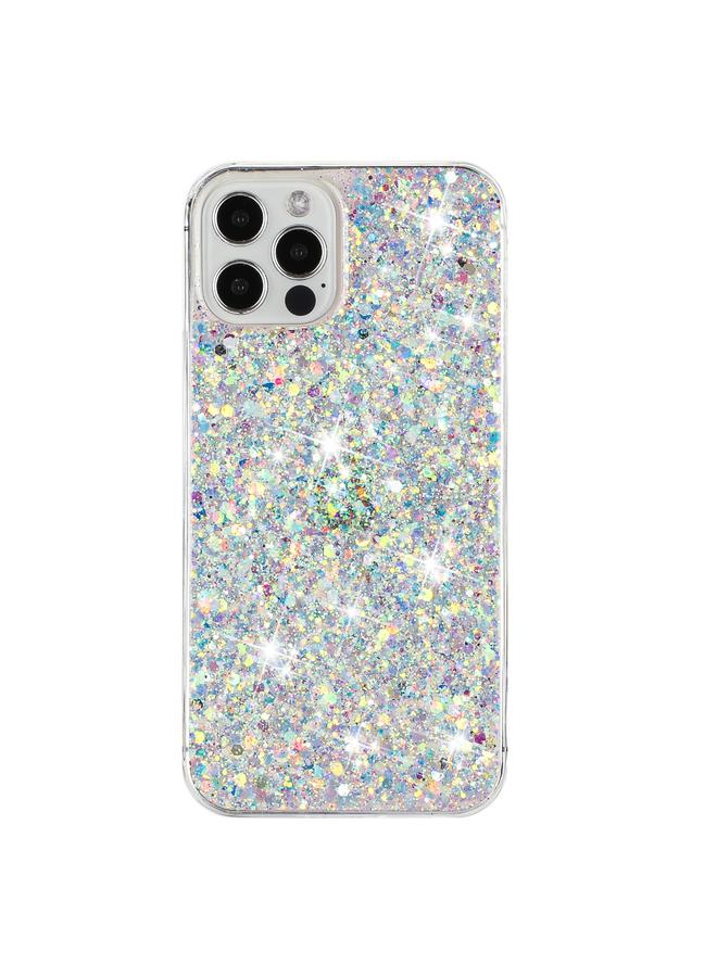 Zaboon Case For iPhone 12 Pro Transparent Frame Glitter Powder TPU Phone Case - Image 1