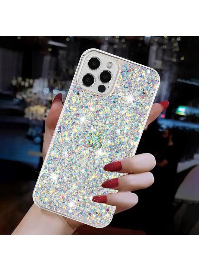 Zaboon Case For iPhone 12 Pro Transparent Frame Glitter Powder TPU Phone Case - Image 4
