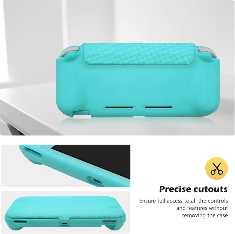 Procase Flip Cover for Nintendo Switch Lite with 2 Pack Tempered Glass Screen Protectors, Slim Protective Case with Magnetically Detachable Front Cover for Nintendo Switch Lite 2019 -Turquoise - Image 5