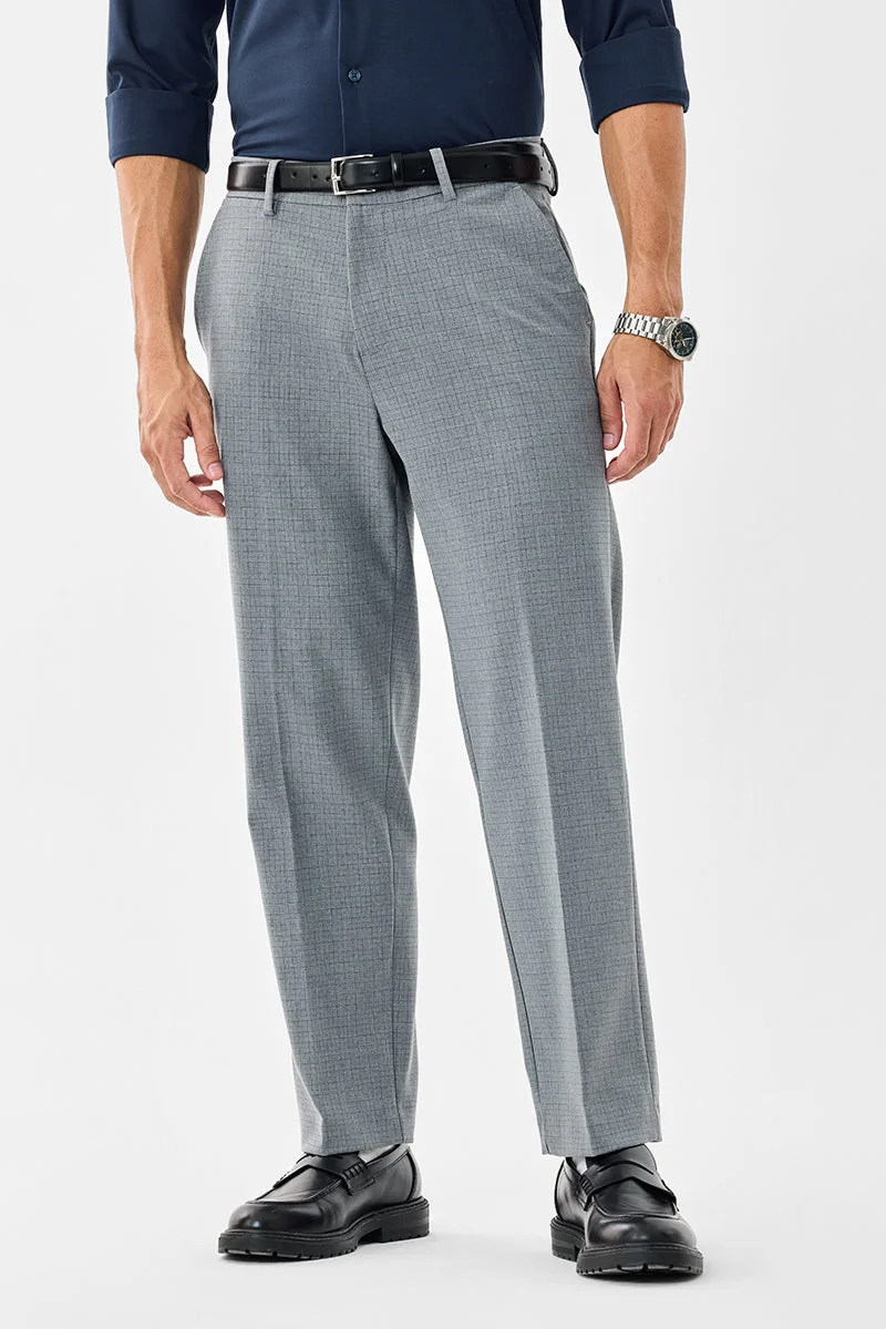 سنيتش Regular Fit Stretch Checks Trousers