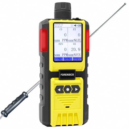 FORENSICS DETECTORS FD 4 Gas Monitor by Forensics Builtin Pump Multi Gas Meter O2 CO H2S LEL Color Display Graphing USA NIST Calibration Computer Data Logging - Image 1