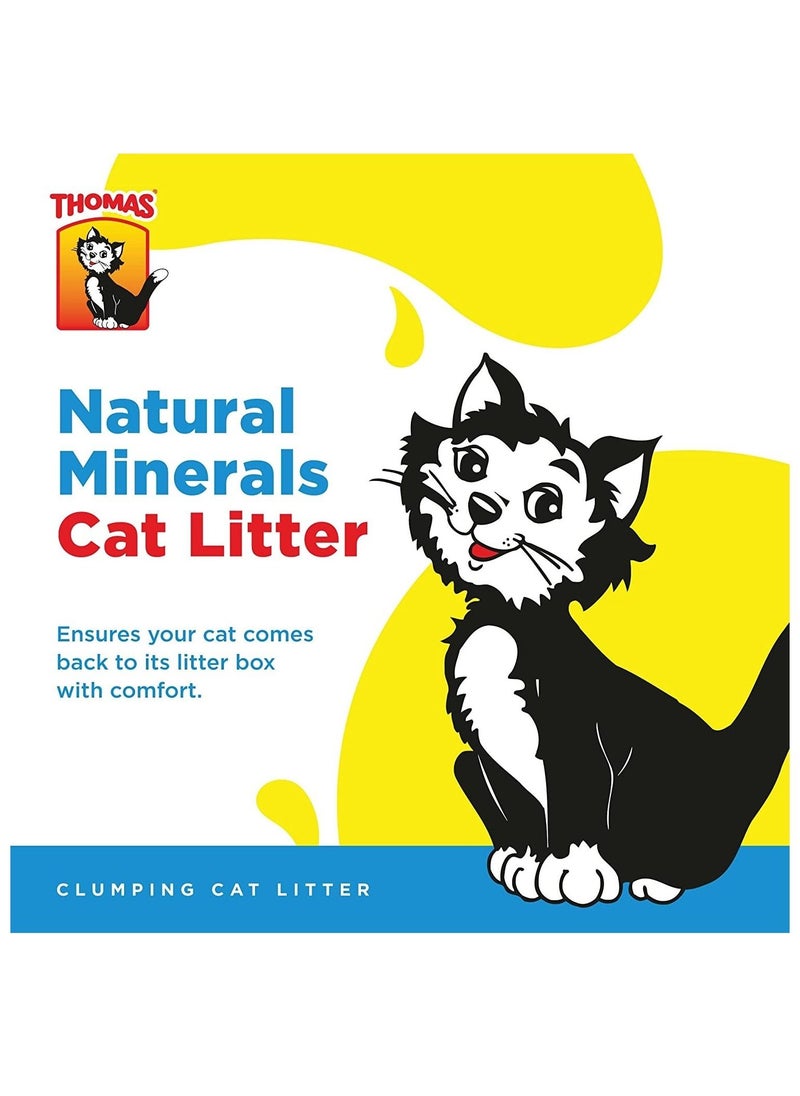 Thomas - Thomas Natural Mineral Cat Litter This clumping and highly absorbent cat litter will ensure your cat returns to its own litter box in the comfort of a 5kg bag. - Image 1