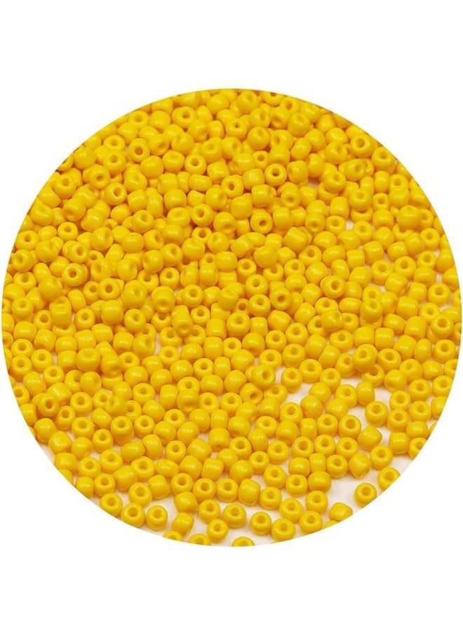 Generic Yellow Round Size Uniform Seed Beads 10000pcs/110 Grams in Box  - Image 1
