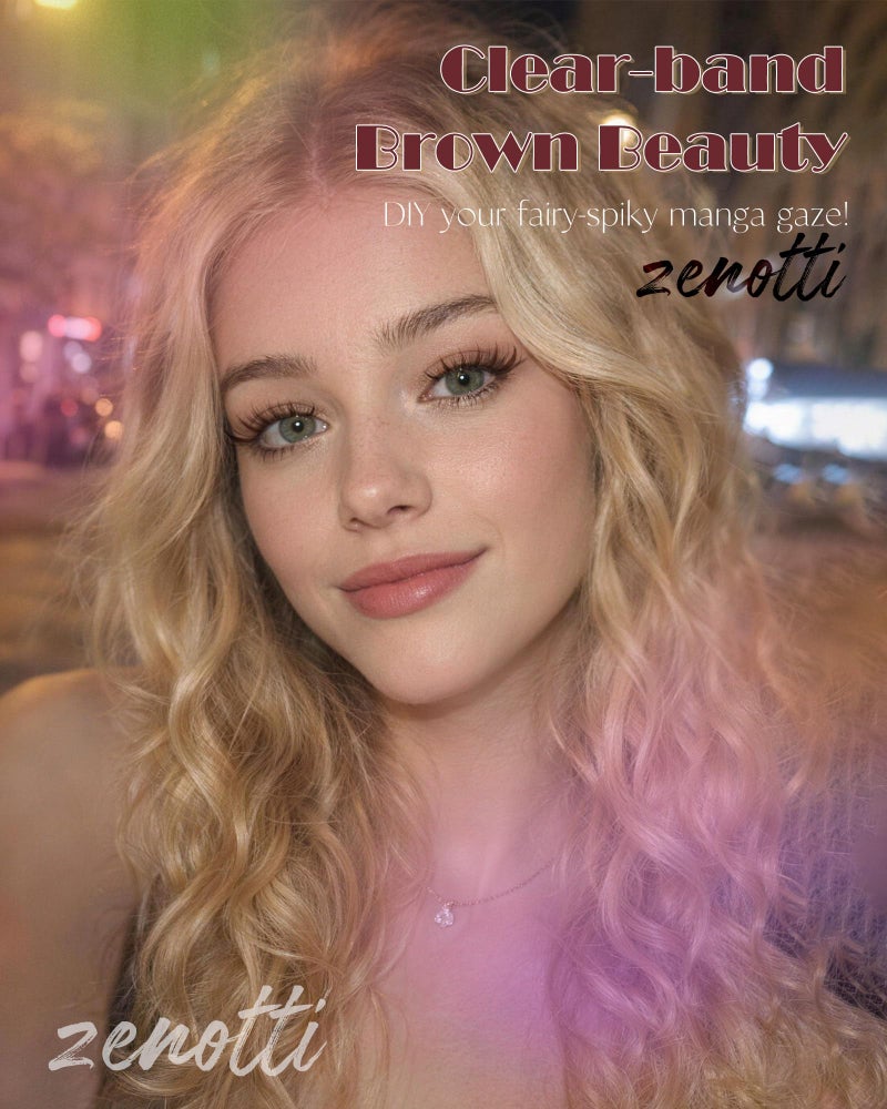 zenotti Brown Lash Clusters Manga Eyelash Clusters Natural Fairy Cluster Eyelash Extensions Wispy Spiky Individual Lashes Invisible Band DIY Anime Lash Extensions with Clear Band 8-16MM by zenotti - Image 5