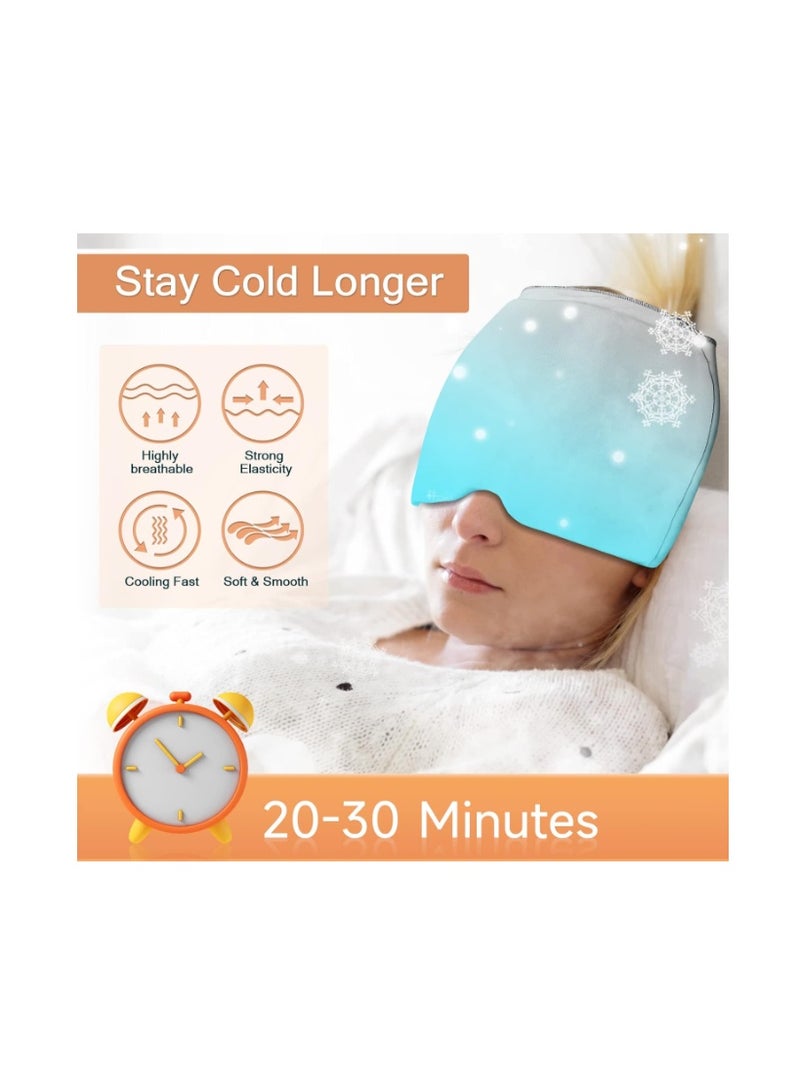 VANLON Headache Hat for Migraine, Headache Migraine Relief Cap for Tension Headache Migraine Relief, One Size Fits All Headache Hat with Reusable Ice Gel Pack for Puffy Eyes, Sinus & Stress Relief - Image 2