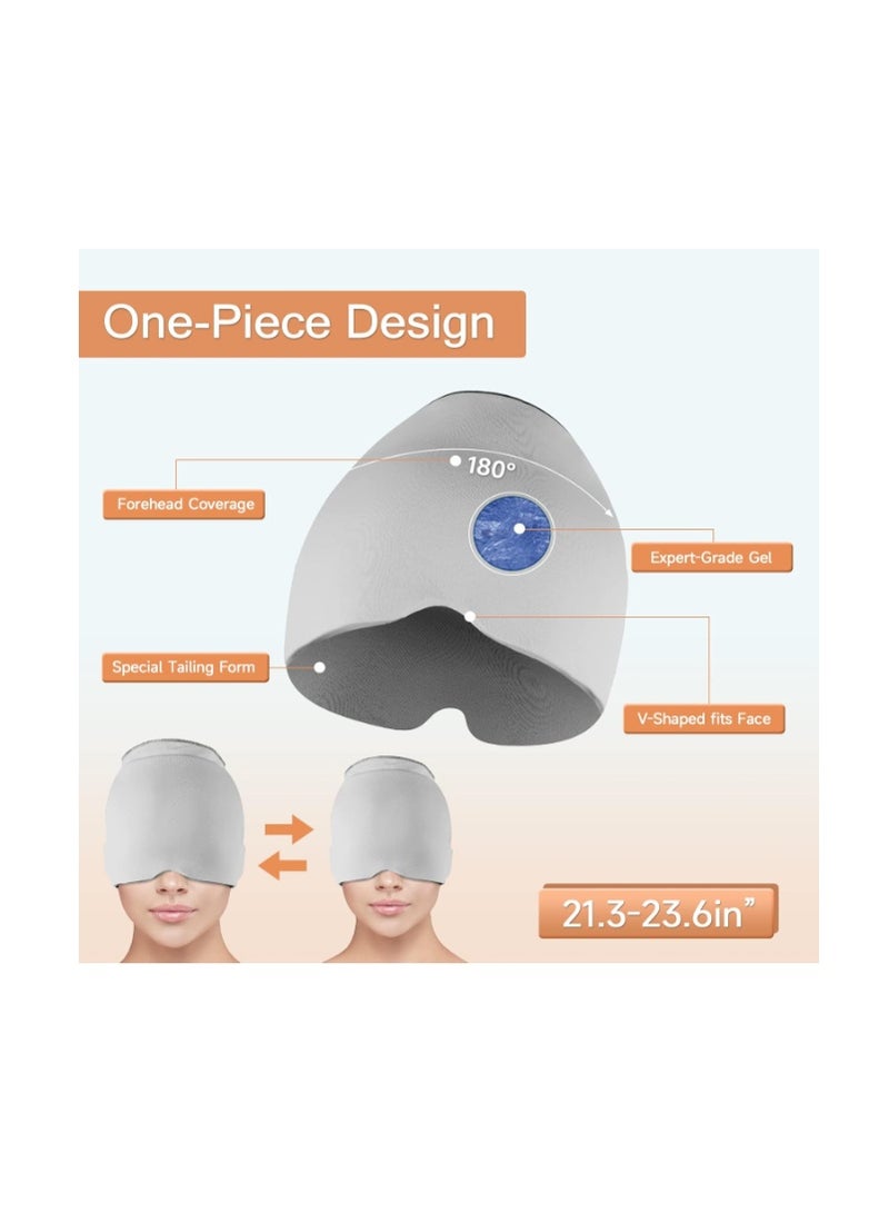 VANLON Headache Hat for Migraine, Headache Migraine Relief Cap for Tension Headache Migraine Relief, One Size Fits All Headache Hat with Reusable Ice Gel Pack for Puffy Eyes, Sinus & Stress Relief - Image 3