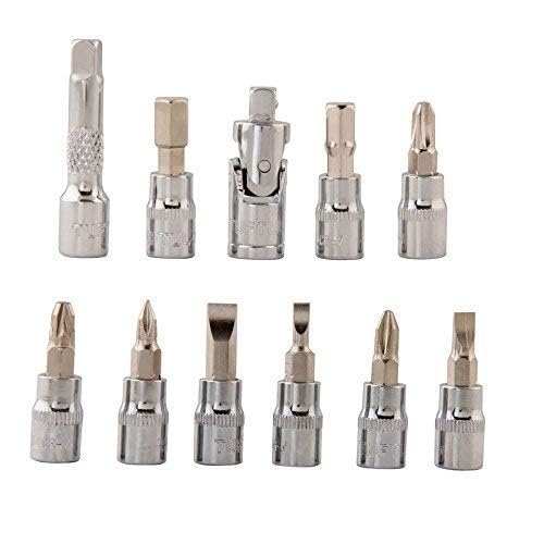 VINSU 46 in 1 Pcs Tool Kit Screwdriver and Socket Set Multi Purpose Combination Tool Case Precision Socket Set Red - Image 5