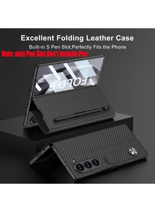 for Samsung Galaxy Z Fold 7 Case with S-Pen Pocket Luxury Leather Flip Magnetic All-Inclusive Protection Z Fold 7 S Pen Holder Case - Image 2