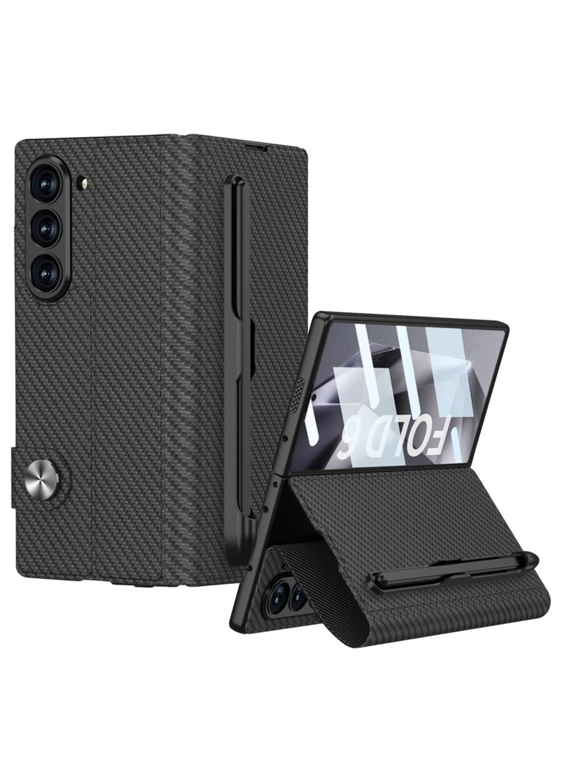 for Samsung Galaxy Z Fold 7 Case with S-Pen Pocket Luxury Leather Flip Magnetic All-Inclusive Protection Z Fold 7 S Pen Holder Case - Image 1