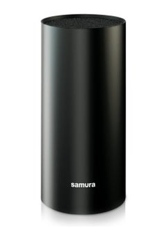 Samura Samura Brush Block for Knives | Soft Touch Coating | Black | Holding Accessory | Storage | Organizer | Stainless Steel & Plastic | Ergonomic | Eco-Fiendly Knife Holder | 11x11x22.5 cm  - Image 1