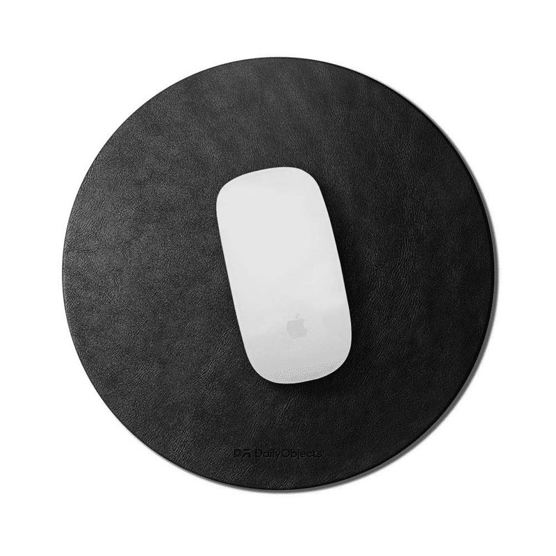 Daily Objects Orb Mouse Pad | Extended for Laptop, for PC, and Wireless Mouse | Large Vegan Leather Finish for Home, Office, Gaming - Black - Image 1