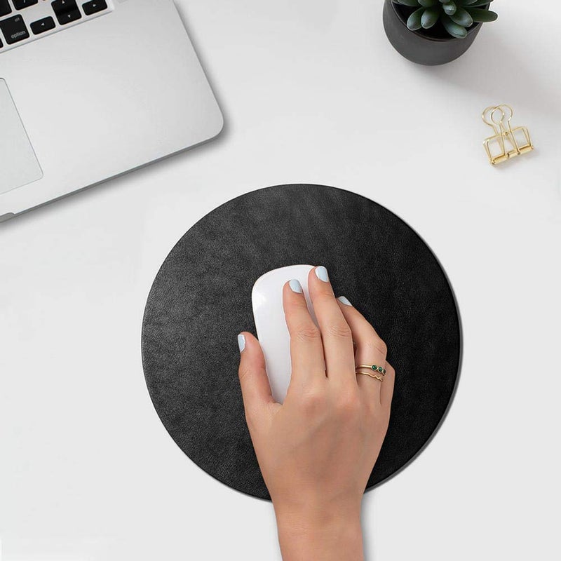 Daily Objects Orb Mouse Pad | Extended for Laptop, for PC, and Wireless Mouse | Large Vegan Leather Finish for Home, Office, Gaming - Black - Image 2