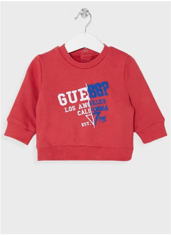 GUESS Kids Printed Active Top & Knit Denim Pants Set