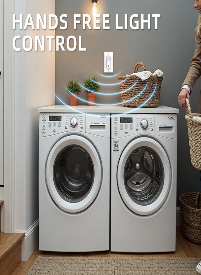 ECOELER مفتاح ضوء حساس للحركة ECOELER، بدون سلك محايد، مفتاح حائط يعمل بالأشعة تحت الحمراء PIR مع حساسية قابلة للتعديل، قابل للاختيار بين OCC و VAC، قطب واحد، مدرج في UL و FCC، أبيض - Image 5