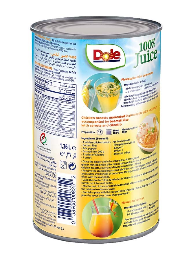 Dole Pineapple Juice 1.36Liters - Image 2