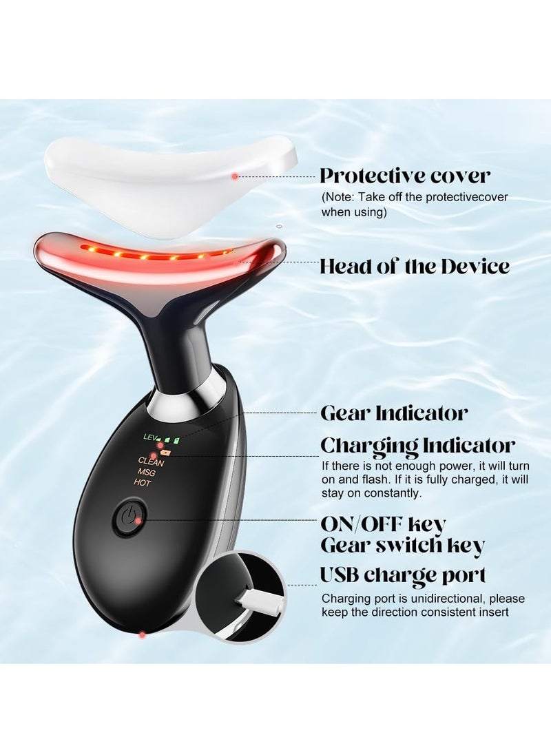 TIGER - Neck Face Massager Face Sculpting Tool – 3 Colour Modes & Vibration for Facial Massaging, Reduces Double Chin, Lifts & Firms Skin for a Contoured Look - Image 1