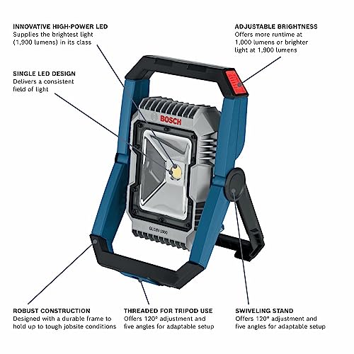 BOSCH GLI18V1900N 18 V LED Floodlight Bare Tool - Image 3