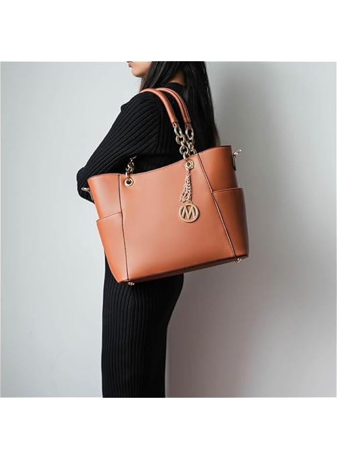 Arabest Tote Bag for Women, Handbag Set with Wallet-Top-Handle- Vegan Leather Purse - Image 4