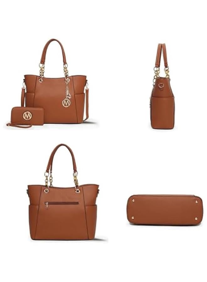 Arabest Tote Bag for Women, Handbag Set with Wallet-Top-Handle- Vegan Leather Purse - Image 5