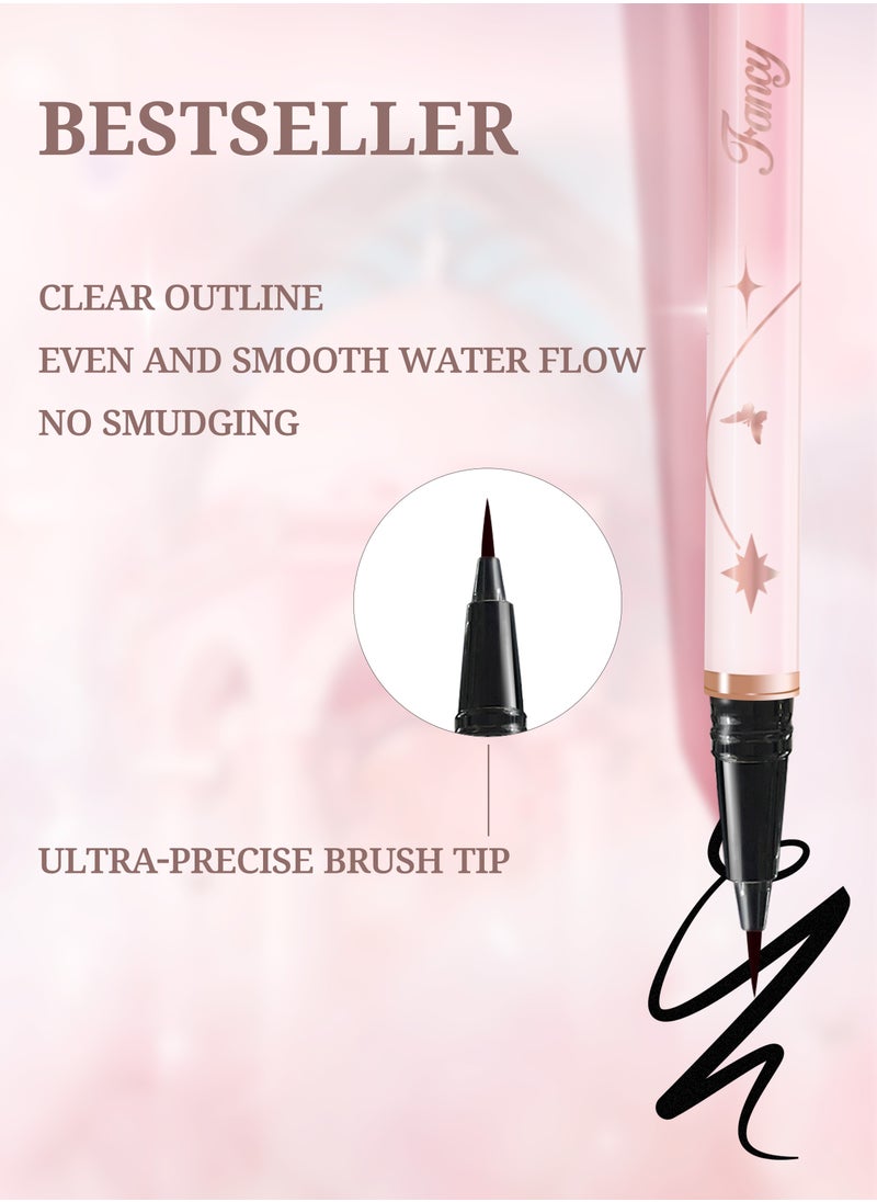 Fancy Fancy Dream Star Liquid Eyeliner，Waterproof Quick-Drying Formula Defines Clearly, Smooth and Even Flow, No Smudging(01 Black)  - Image 4
