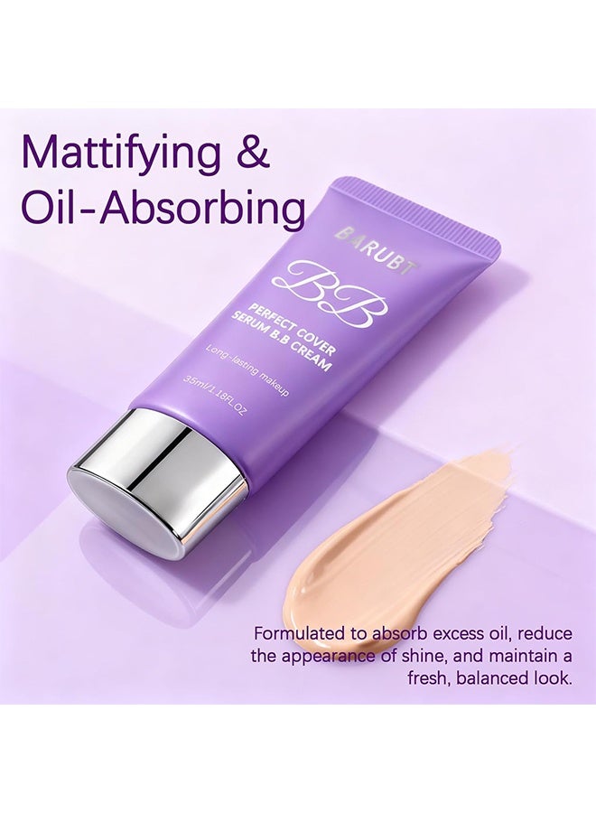 BARUBT PERFECT COVER SERUM BB CREAM , Skin Tint, Tinted Moisturizer, Skin Care Foundation Makeup 35ml - Image 2