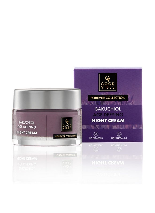 Good Vibes Bakuchiol Age Defying Night Cream Natural Retinol Antiageing (45 G)  - Image 1