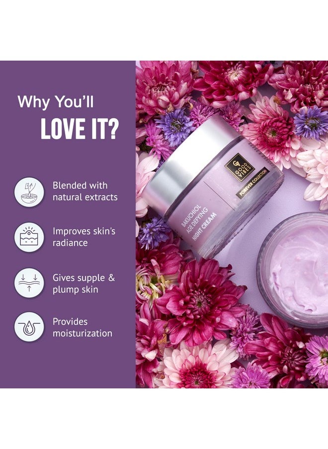 Good Vibes Bakuchiol Age Defying Night Cream Natural Retinol Antiageing (45 G)  - Image 2