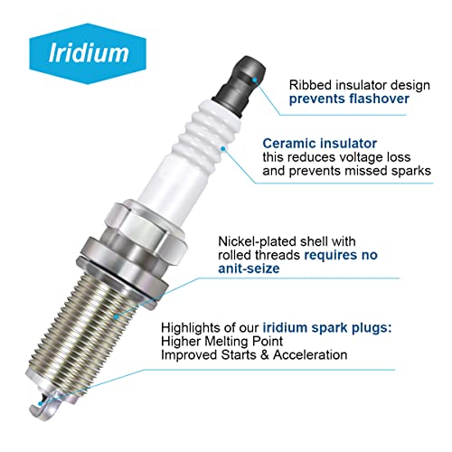 Micro Set of 6 Ignition Coils Pack UF349 & 6Pcs Iridium Spark Plugs 4469 Compatible with Altima Maxima Murano Pathfinder Quest Infiniti I35 QX4 Replacement for C1406 5C1403 22248-8J115 - Image 5