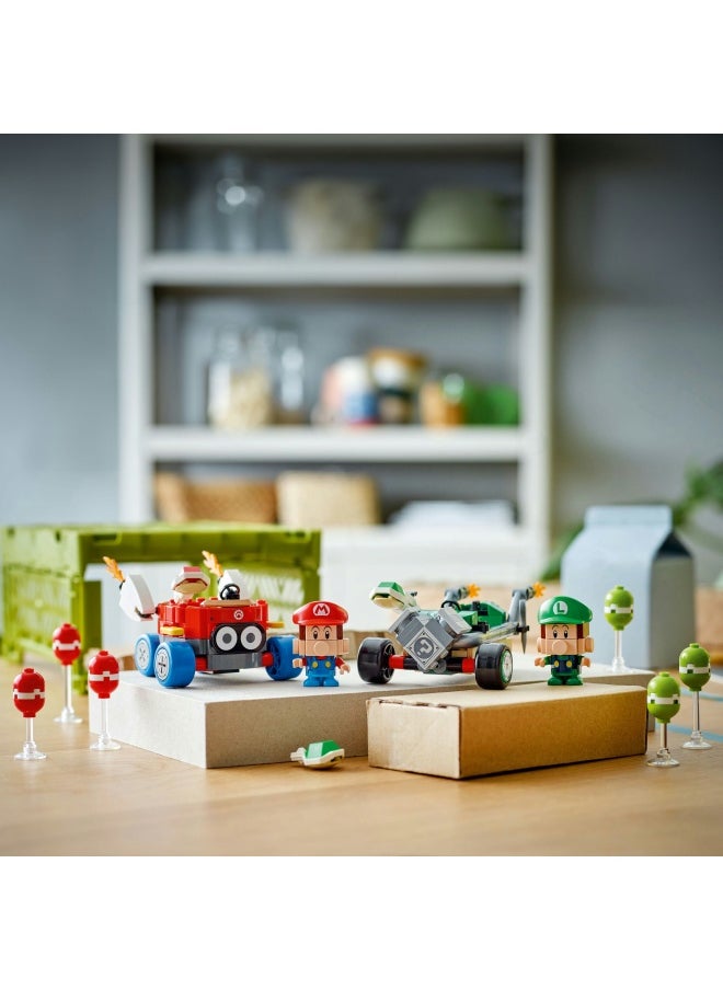 LEGO Super Mario: Mario Kart – Baby Mario vs. Baby Luigi Toy Set, with 2 Collectible Nintendo Character Figures and 2 Cars, Birthday Gift Idea for 8 Plus Year Old Boys, Girls and Gamers 72034 (321 pieces)  - Image 5