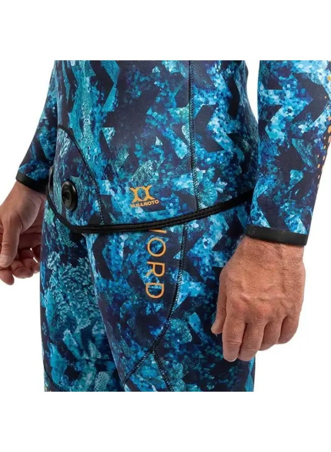DYNAMICNORD Sfs-3 Free Dive Suit 3Mm Hooded Jacket + Pant Camo/Blue - M - Image 3