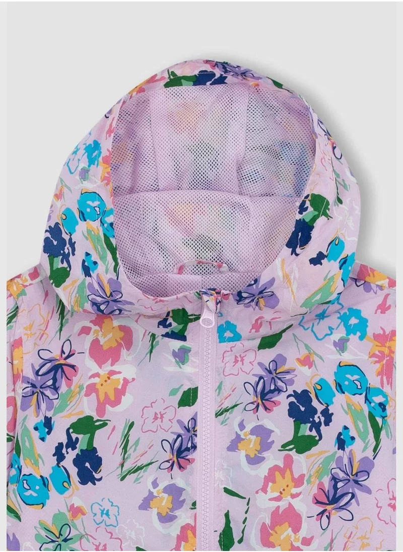 ديفاكتو Girl Hooded Long Sleeve Raincoat