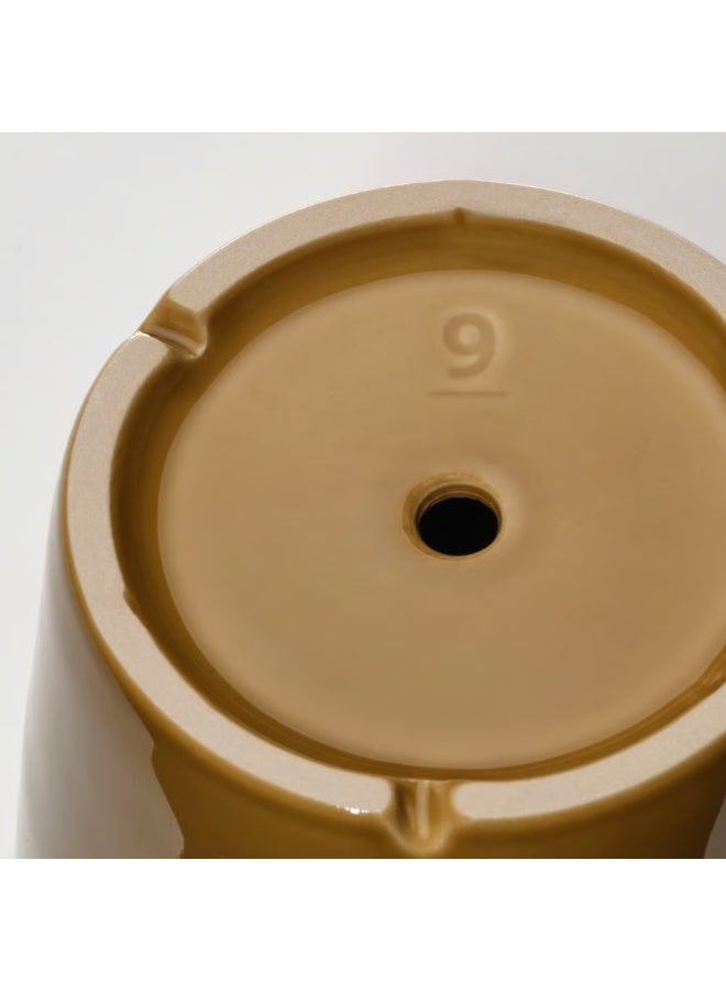 Dark Yellow & Light Beige Plant Pot with Saucer – Indoor & Outdoor Decorative Flower Pot, Durable and Stylish, 9 cm Diameter - Image 4