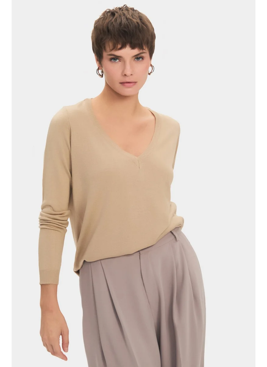 JUNE V-Neck Women's Knitwear Sweater