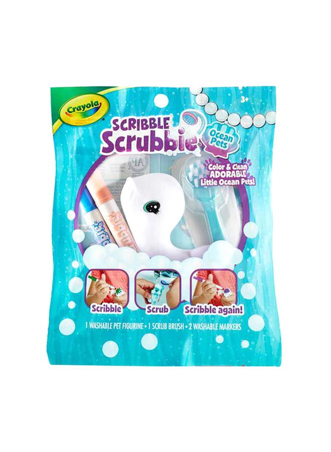 Crayola Color and Wash Creative Scribble Scrubbie Ocean Animal Play Set Multicolor CRA7474830000 - Image 1