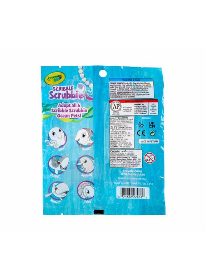 Crayola Color and Wash Creative Scribble Scrubbie Ocean Animal Play Set Multicolor CRA7474830000 - Image 3