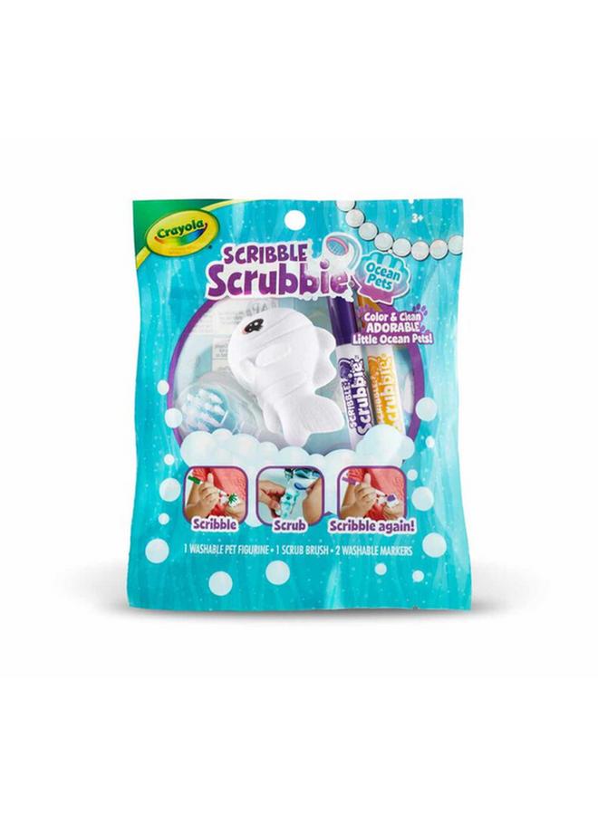 Crayola Color and Wash Creative Scribble Scrubbie Ocean Animal Play Set Multicolor CRA7474830000 - Image 2