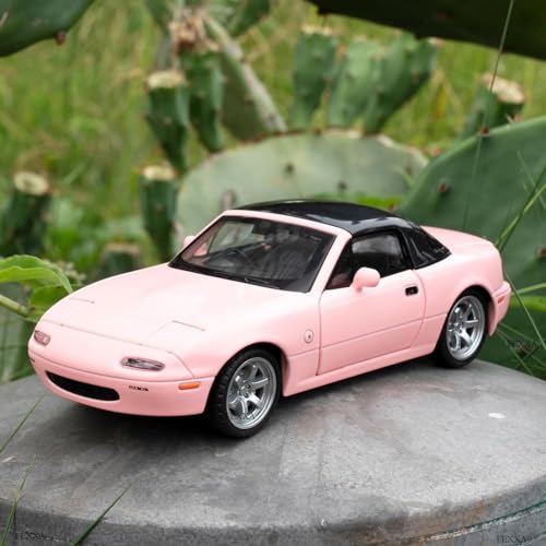 FEXXA 1/32 Mazda MX-5 Alloy Model, Toy Car with Pullback, Removable Top, Blinking Lights, Toy Car with Sound and Bright Lights, Collectible Grade Gift for Kids (Pink) - Image 2