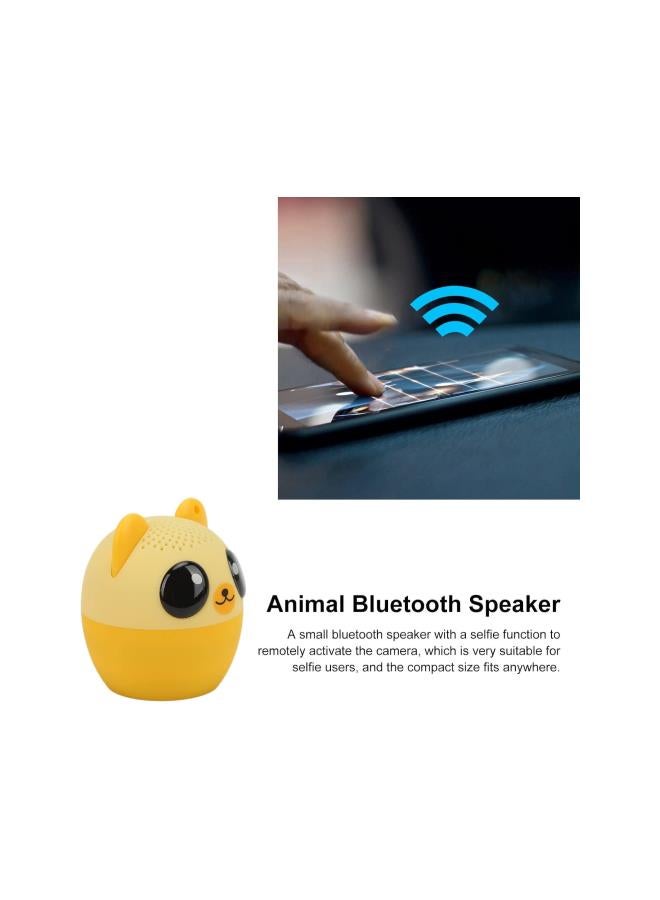 Cute Animals Wireless Speakers, Pet Mini Speaker Compact Ultra Portable Powerful 3W Audio Driver Gift with Selfie Function for Kids(Little Bear) - Image 3