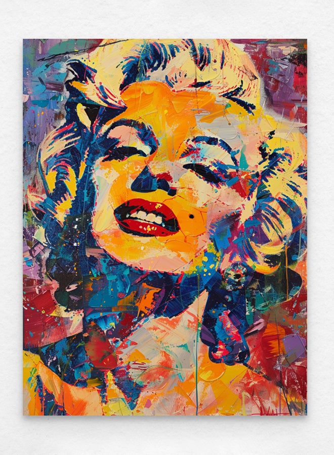 Art Decor Art Decor Marilyn Monroe Colorful Pop Art Portrait Painting Fine Art Frame with Matboard Modern Art Wall Art Wall Décor for Living Room Bedroom Home Office Gifting - Image 3