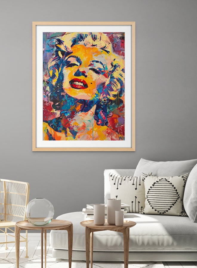 Art Decor Art Decor Marilyn Monroe Colorful Pop Art Portrait Painting Fine Art Frame with Matboard Modern Art Wall Art Wall Décor for Living Room Bedroom Home Office Gifting - Image 2