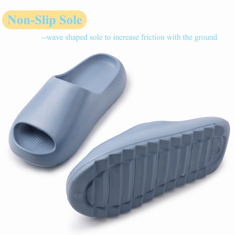 Cushioned Non-Slip Waterproof EVA Slides for Women Men and Kids, Soft Thick Sole Shower Sandals - Image 4