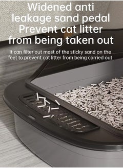 Generic Cat Litter Tray Box,Litter Box with High Side,Anti-Splashing Cats Litters Pan,Kitten Toilet with Litter Sifting Scoop,with Free Scoop Kitten Detachable Rim Easy Cleaning  - Image 4