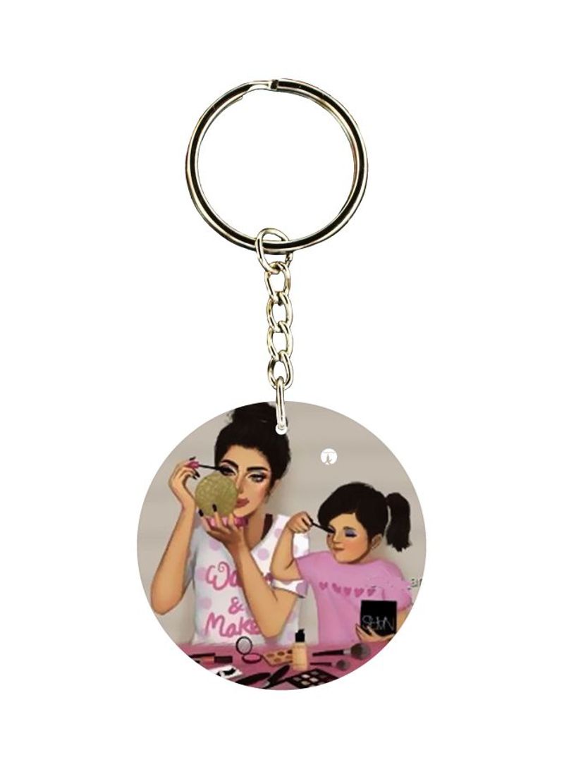 Double Sided Cartoon Printed Keychain
