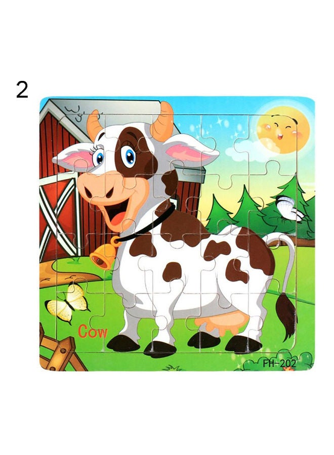 20-Piece Animal Themed Wooden Puzzle