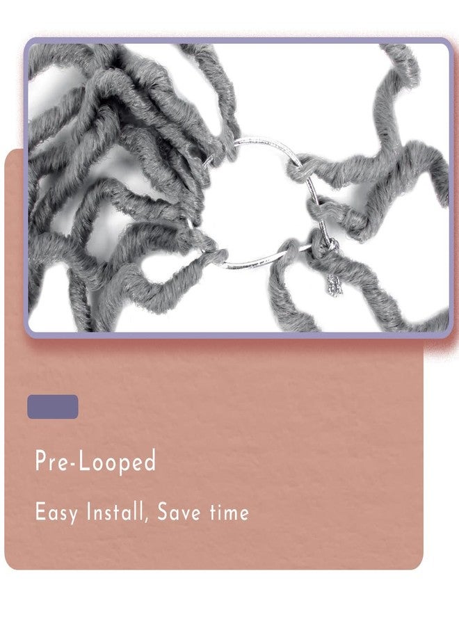 BOHOBABE Faux Locs Crochet Hair 10 Inch, Boho Soft Crochet Locs with Curly Ends, Short Grey Bohemian Goddess Locs Crochet Braids for Black Women (6 Packs, Gray) - Image 5