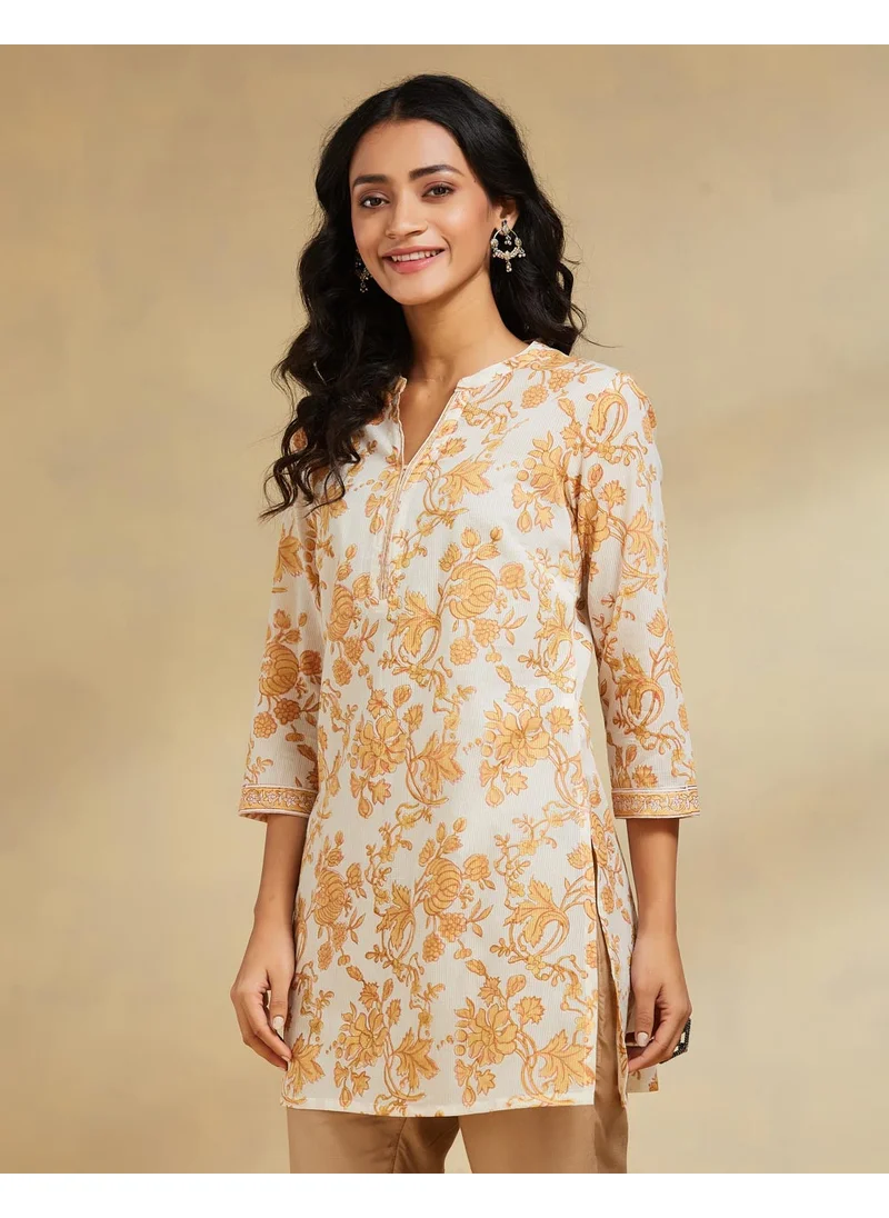 فاب انديا Hand Block Printed Short Kurta