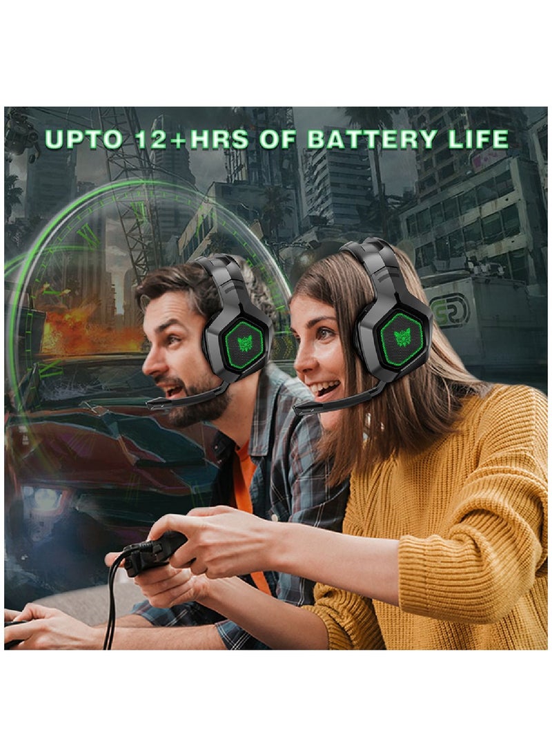 onikuma - K10 2.4G Gaming Headset With Green Light Folding Hidden High Quality Omnidirectional Microphone For Ps5 And Ps4 For Xbox One Pc - Image 1